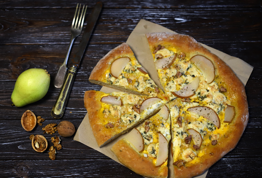 Pizza de Pera, Bacon y Queso Azul
